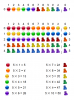 Dozenal Multiplications of 5 - Shiny Color Ball Towers.png