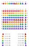 Dozenal Multiplications of Nyme - Shiny Color Ball Towers.png